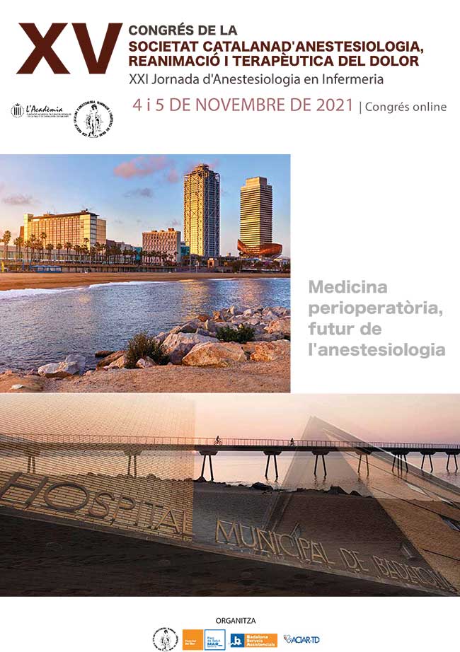 XV Congrés de la Societat Catalana d'anestesiologia reanimació i Terapèutica del dolor